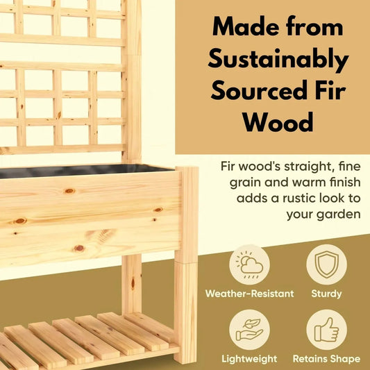 Growing Grounds Elevated Wooden Planter Box (NEW)