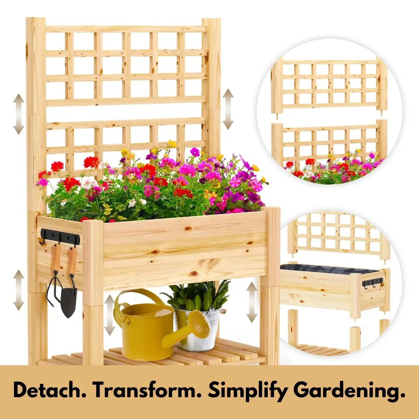 Growing Grounds Elevated Wooden Planter Box (NEW)