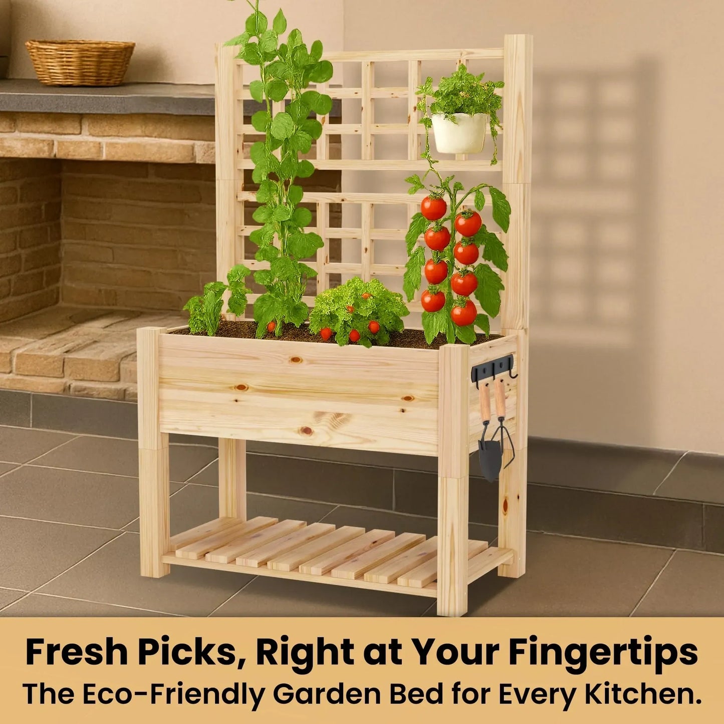 Growing Grounds Elevated Wooden Planter Box (NEW)