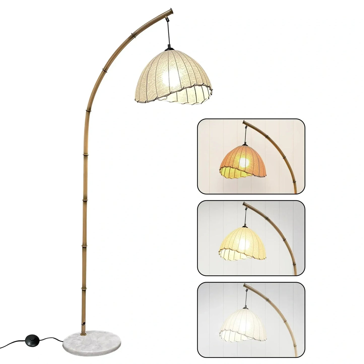 Vintage Bamboo Floor Lamp (NEW)