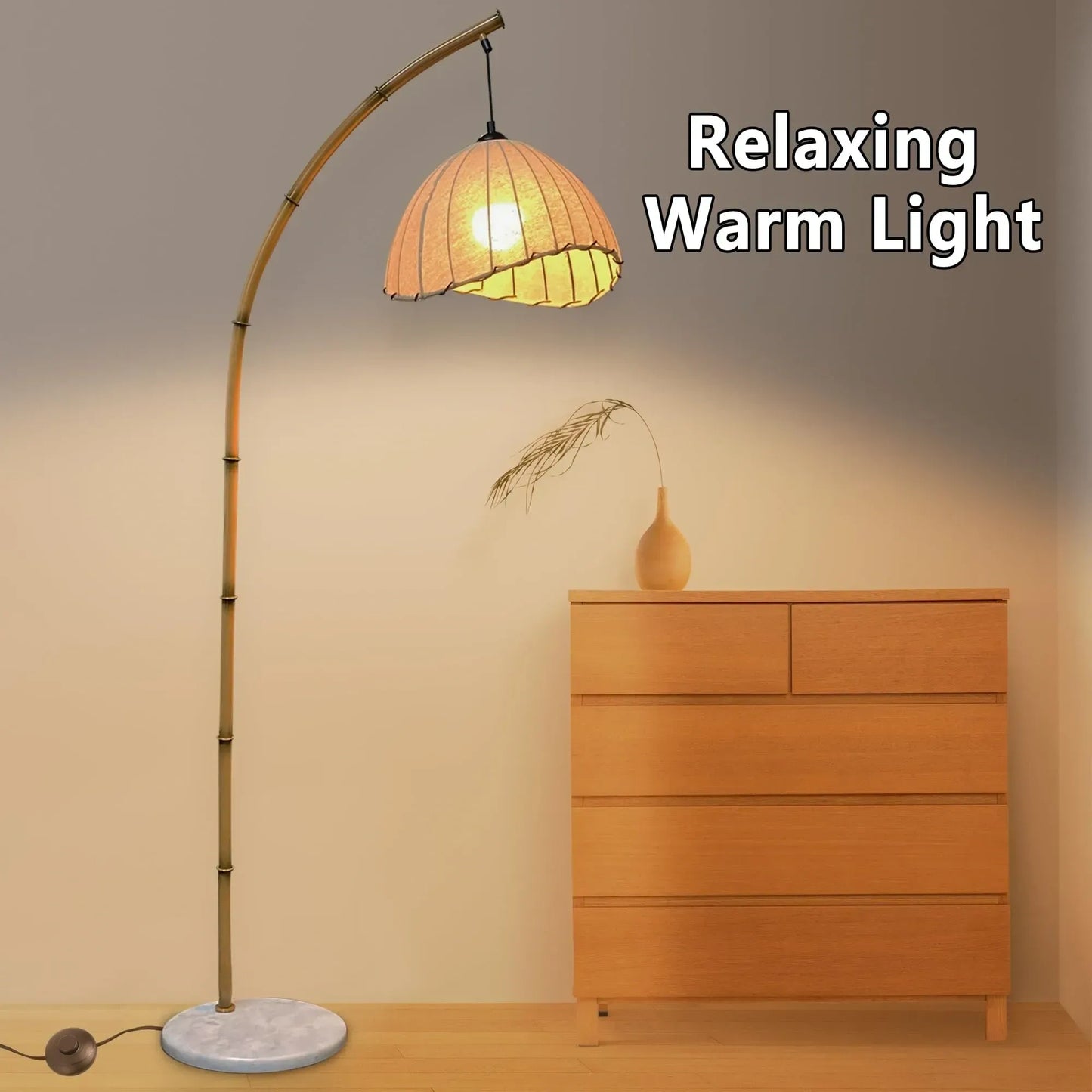 Vintage Bamboo Floor Lamp (NEW)