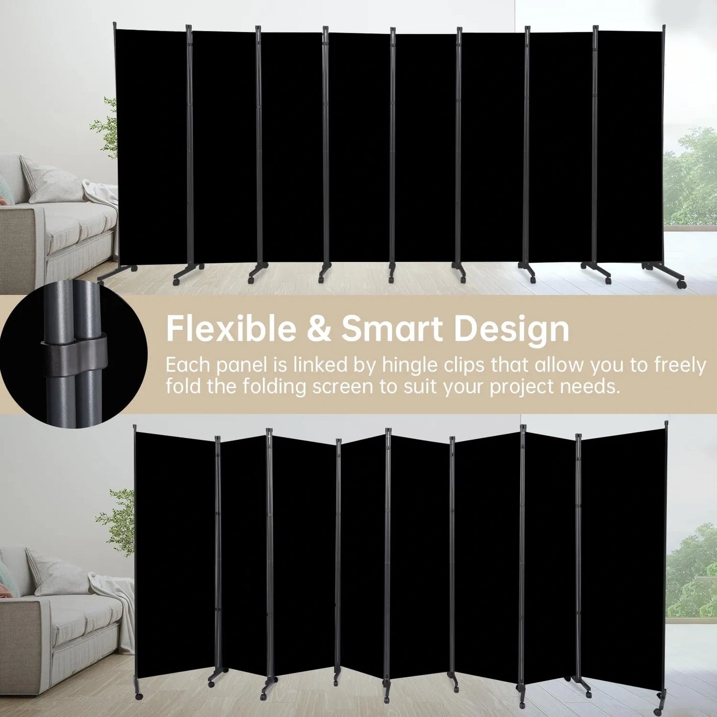 Room Divider 8 Panel Room Dividers (NEW)
