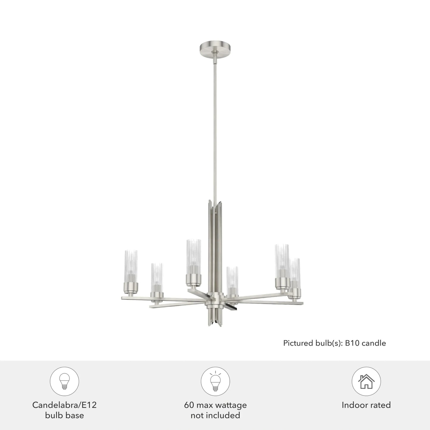 Hunter Gatz 6-light Large Chandelier (NEW)