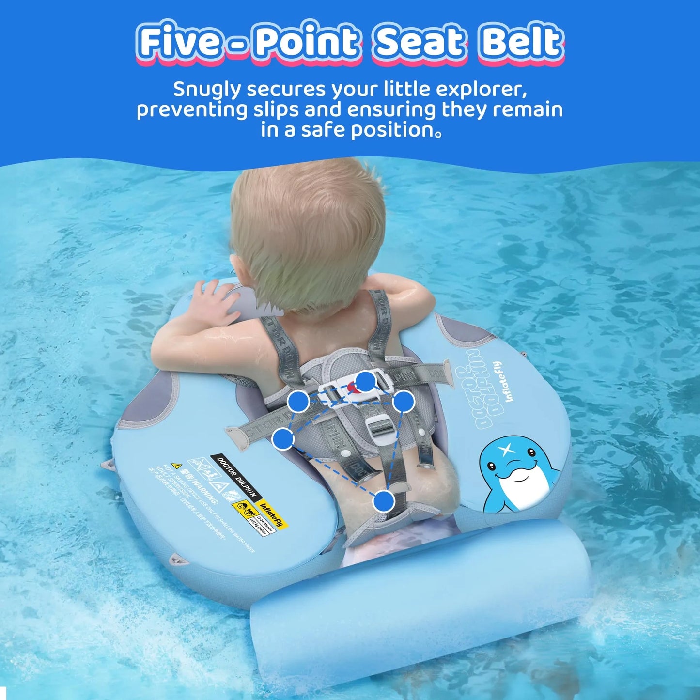 Baby Swim Float with UV Protection Sunshade (NEW)