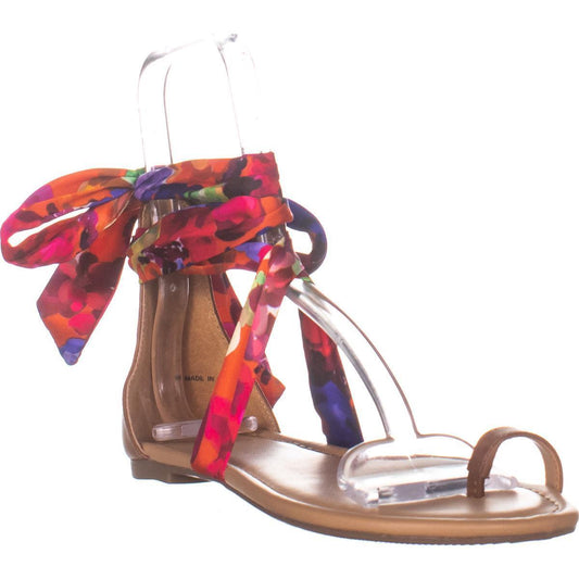 Womens I35 Medria Lace up Flat Sandals  Floral Multi  6 US