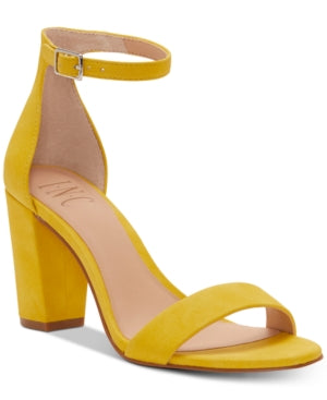 INC International Concepts Womens Kivah Leather Open Toe  Lemon Nb  Size 6.0