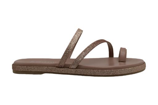 ITALIAN Shoemakers Womens Glitzy Open Toe Special Occasion Slide Sandals