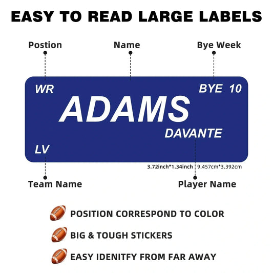 XL Fantasy Football Draft Board (NEW)