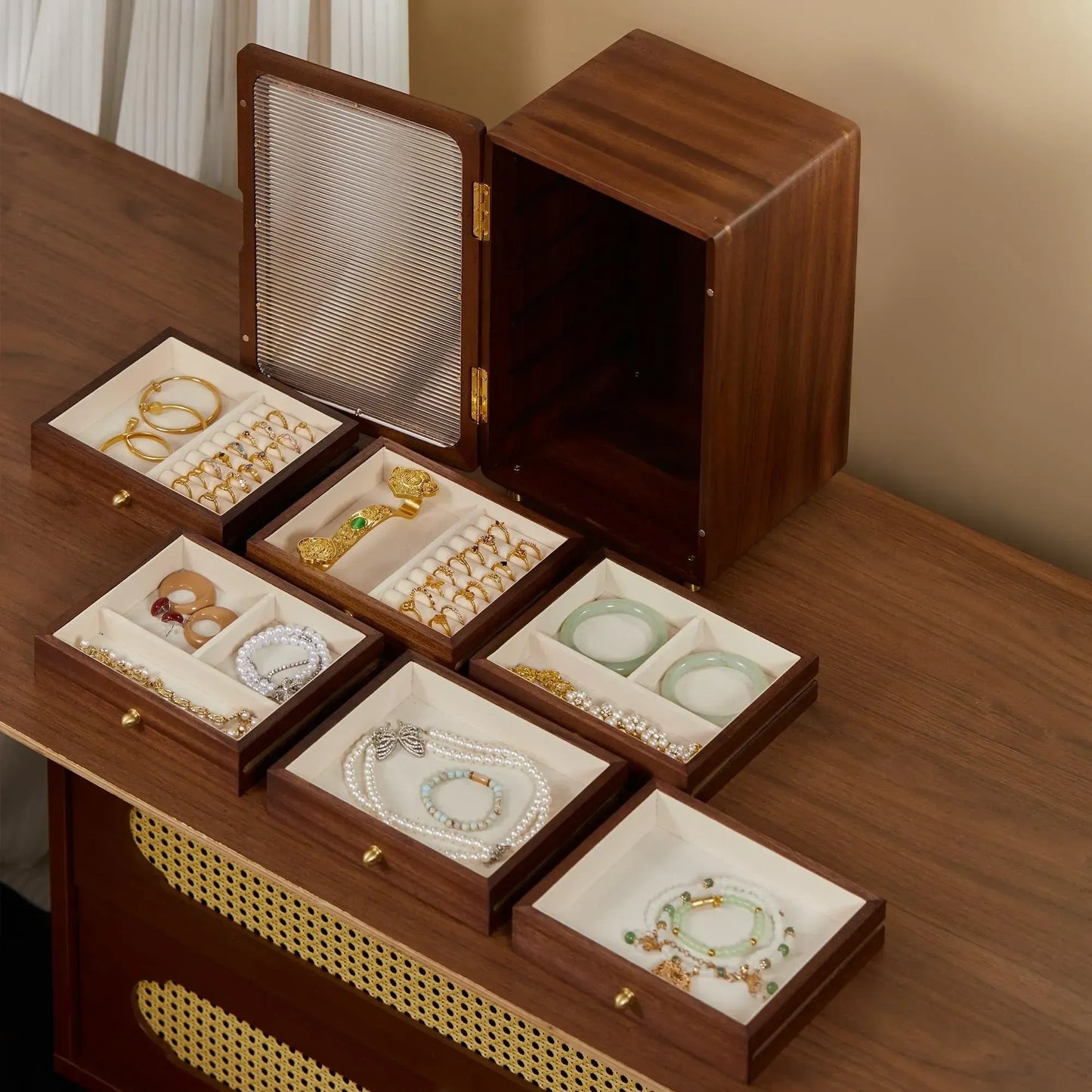 Jewelry Box for Women Wood Jewelry Organizer Box (NEW)