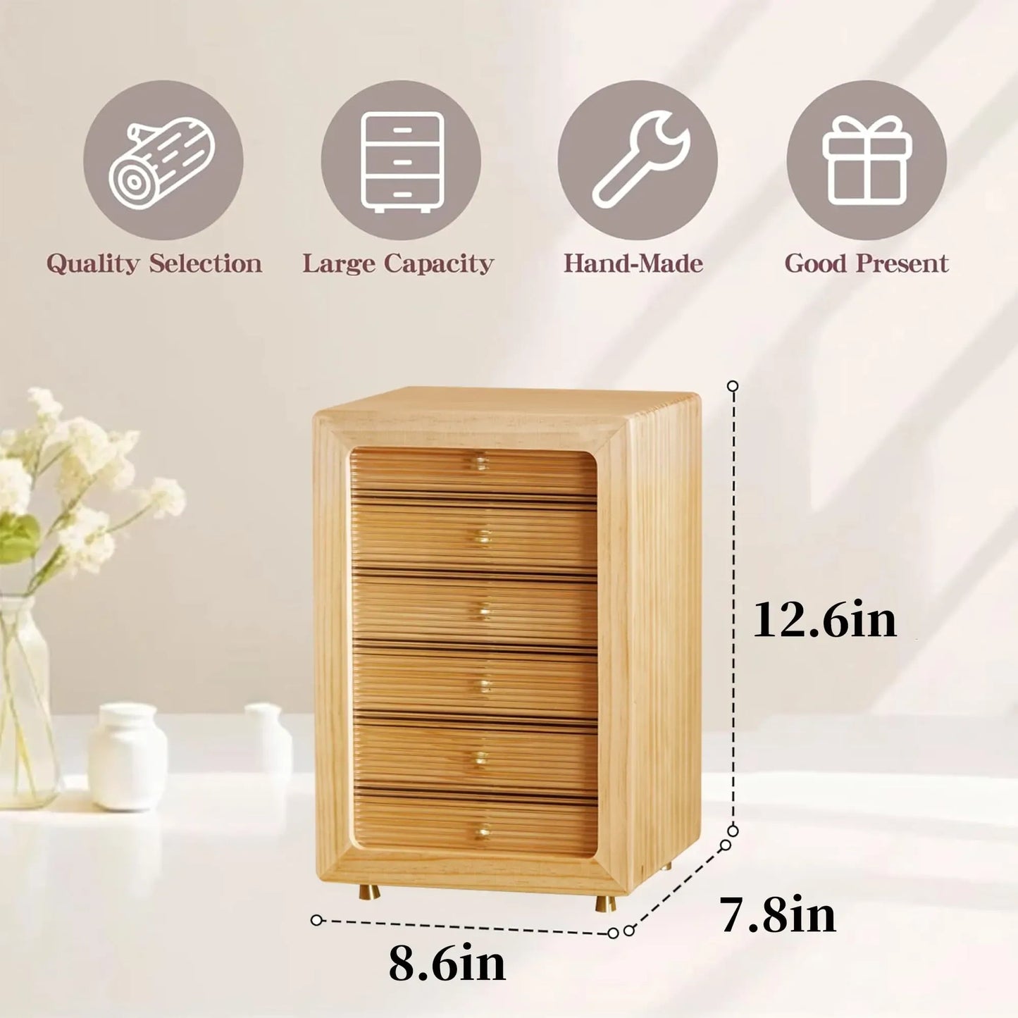 Jewelry Box for Women Wood Jewelry Organizer Box (NEW)