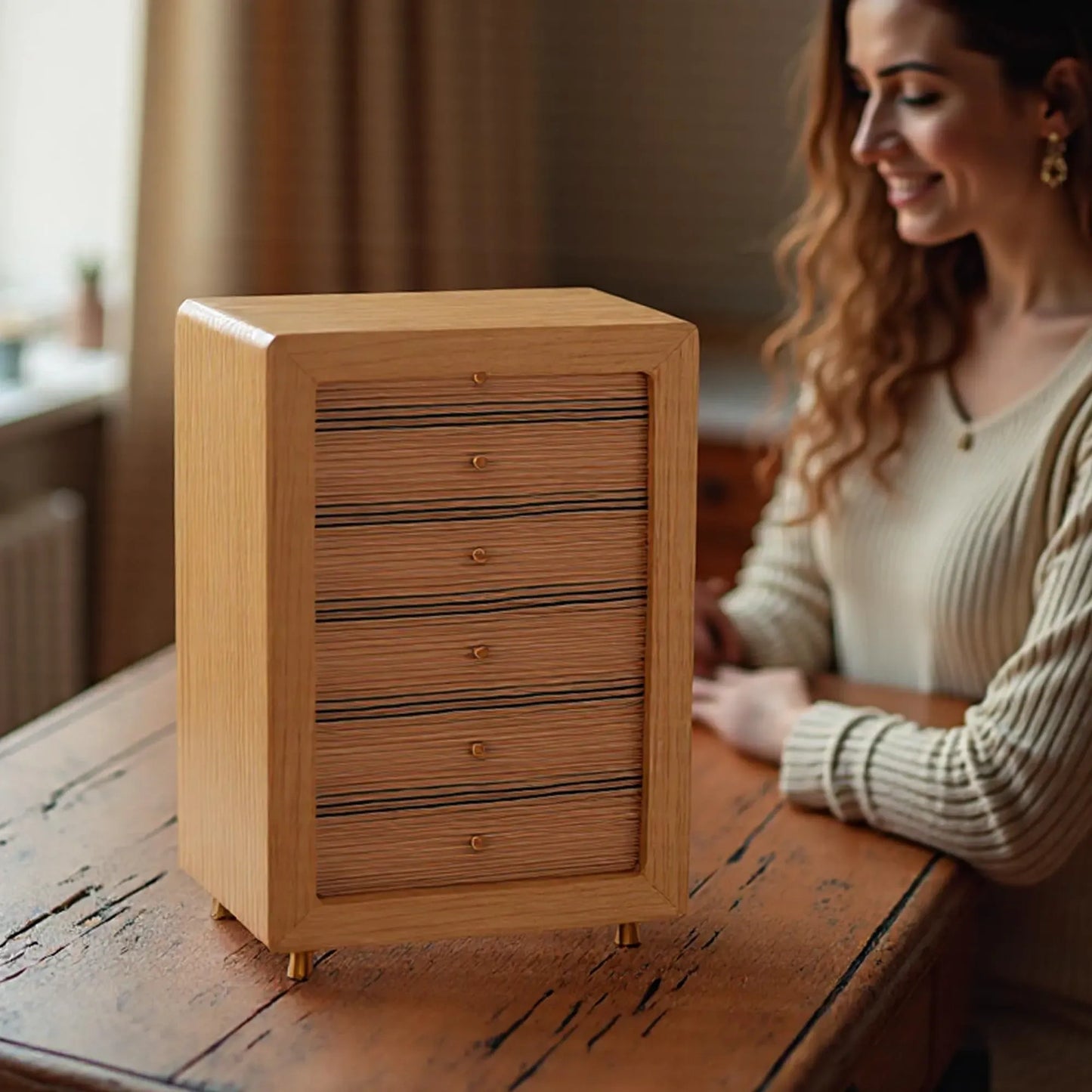 Jewelry Box for Women Wood Jewelry Organizer Box (NEW)