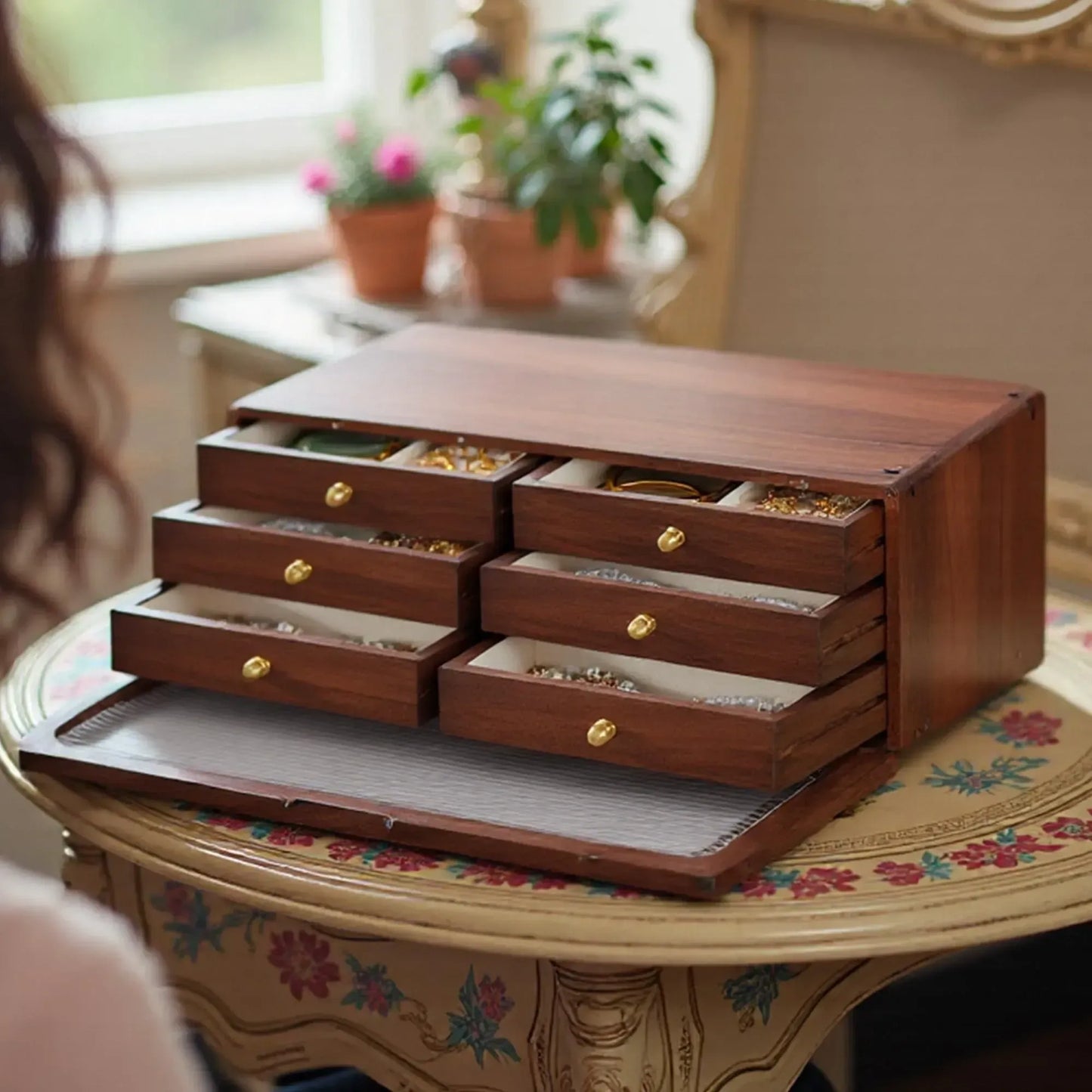 Solid Wood Jewelry Organizer For Women (NEW)