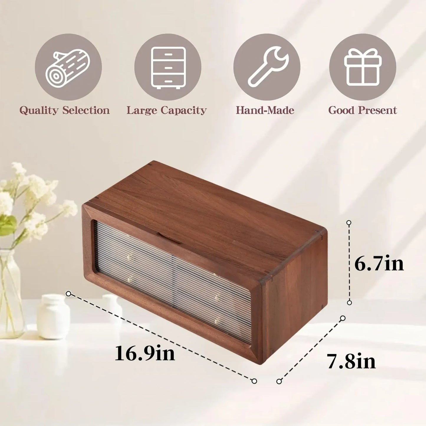 Solid Wood Jewelry Organizer For Women (NEW)