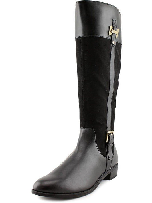 Karen Scott Womens Deliee Microsuede Mid-Calf Boots Black 6 Medium (B M)