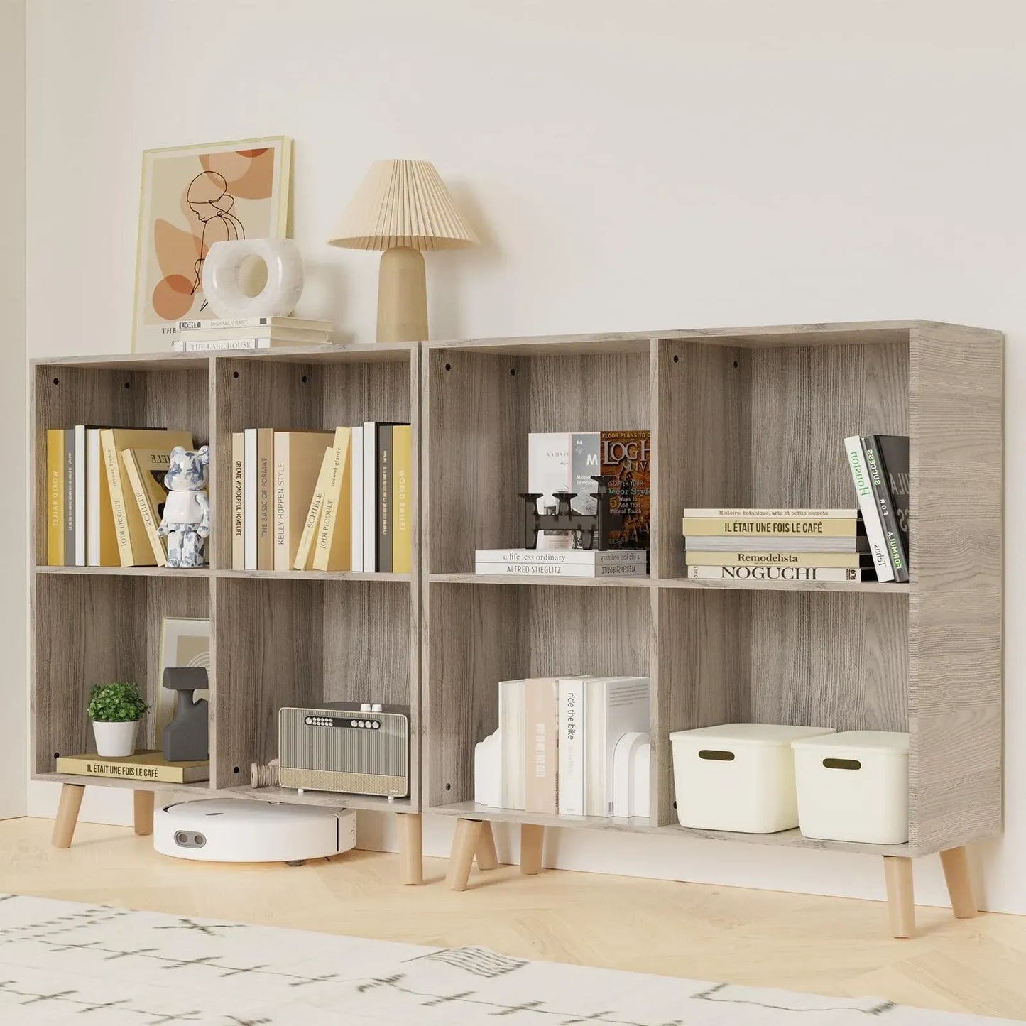 Wooden 4 Cube Open Bookcase (NEW)
