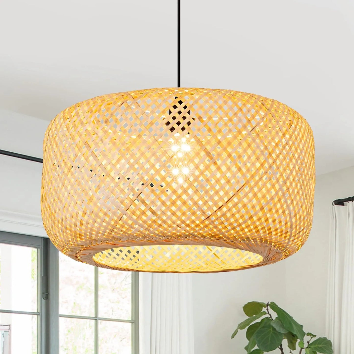 Bamboo Light Rattan Chandelier Wicker (NEW)