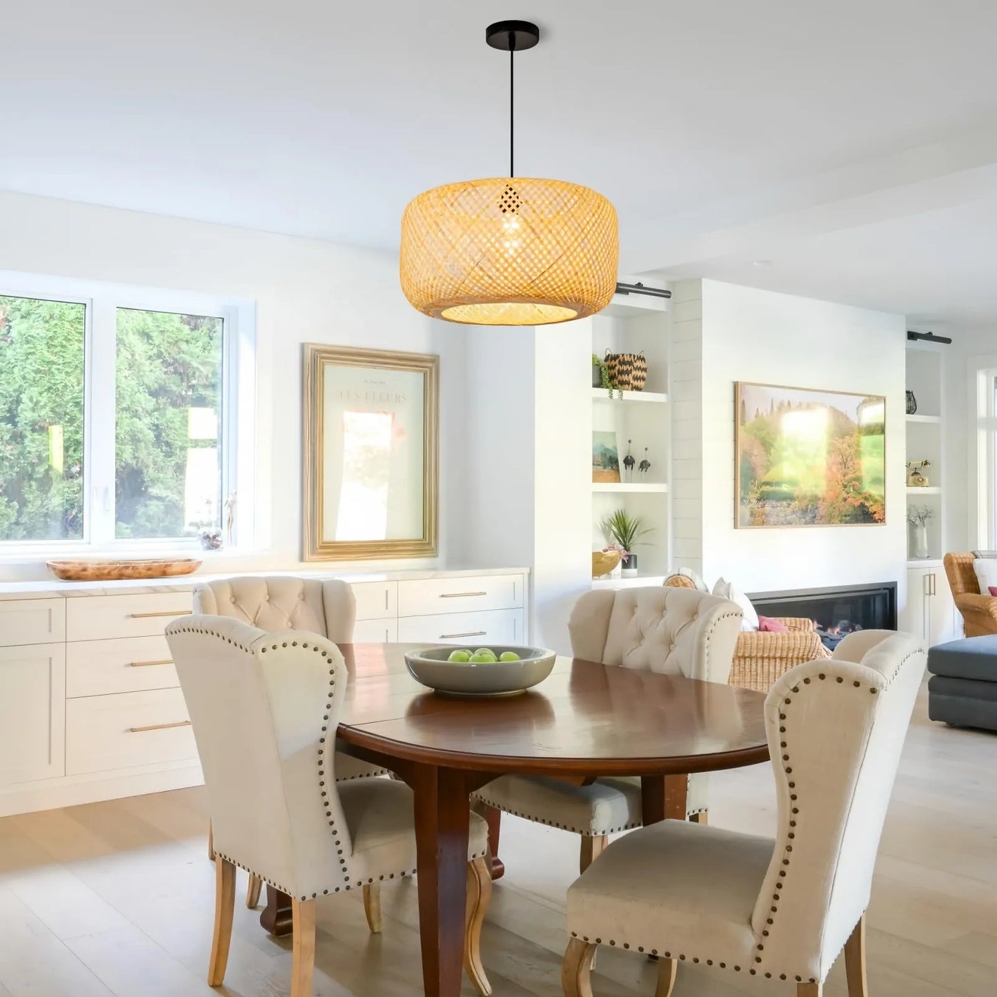 Bamboo Light Rattan Chandelier Wicker (NEW)