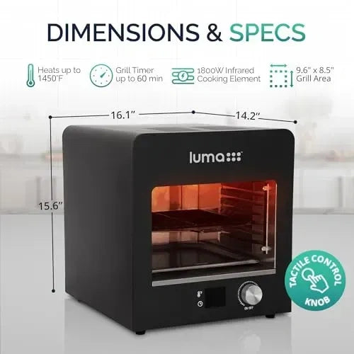 Luma Electric Steak Grill, Portable Countertop Oven, Cookers & Air Fryers