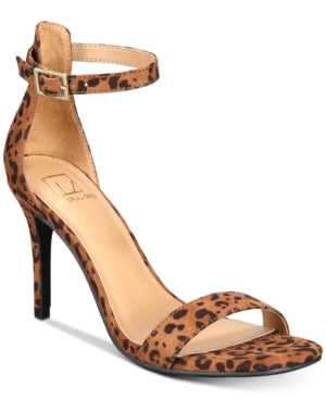 Material Girl Womens Blaire 5 Animal Print Ankle Strap Pumps