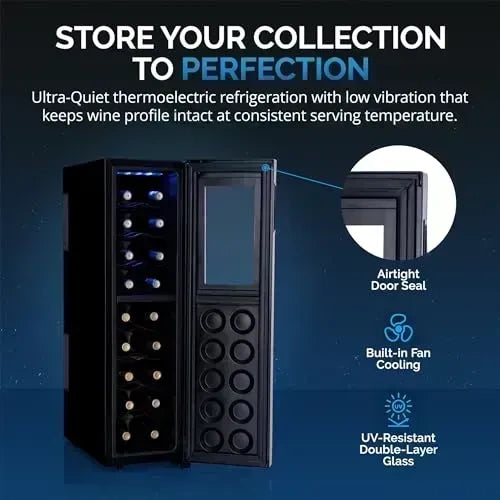 Newair Freestanding Dual Zone Wine Fridge