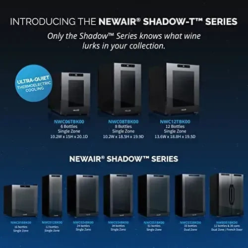 Newair Shadow-T Series 6 Bottle Thermoelectric Wine Fridge
