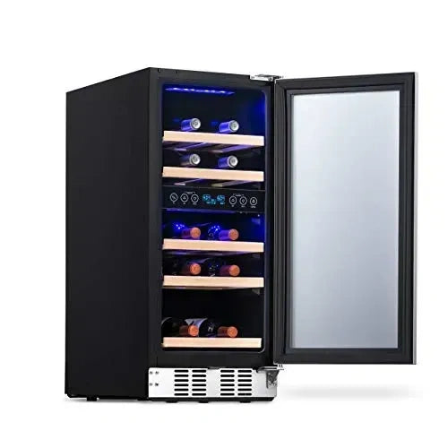 Newair 15 inch Built-In Dual Zone Wine Cooler