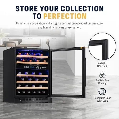 Newair 24” Built-in Dual Zone Wine Fridge