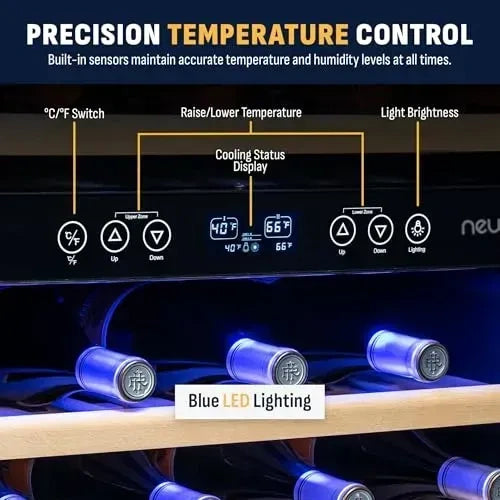 Newair 24” Built-in Dual Zone Wine Fridge