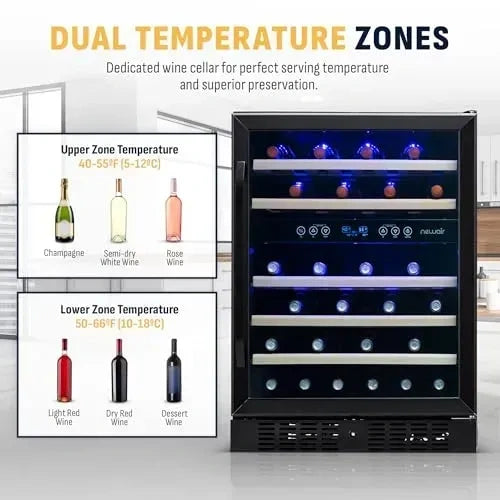 Newair 24” Built-in Dual Zone Wine Fridge