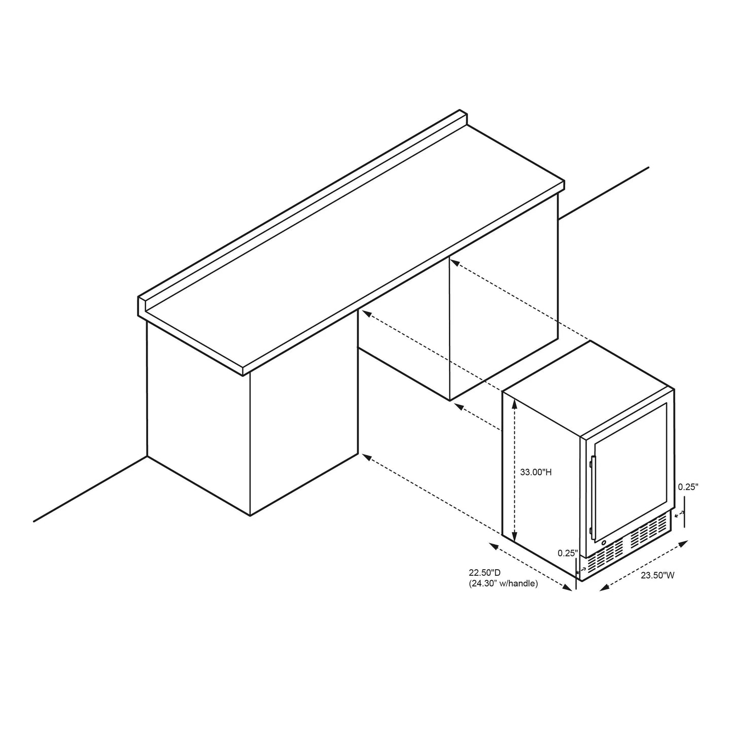Newair Premium 46-Bottle Built-In Dual Zone Wine Fridge