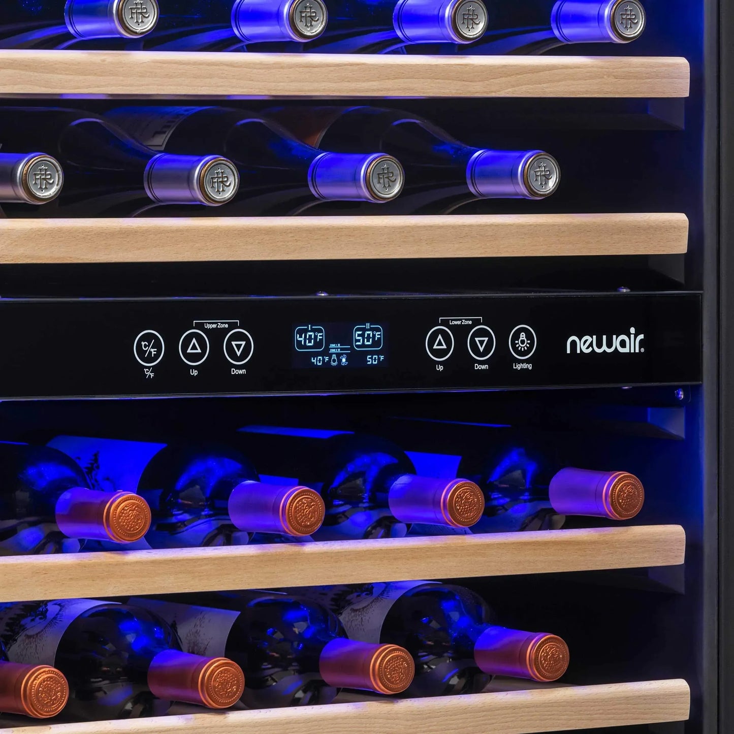 Newair Premium 46-Bottle Built-In Dual Zone Wine Fridge