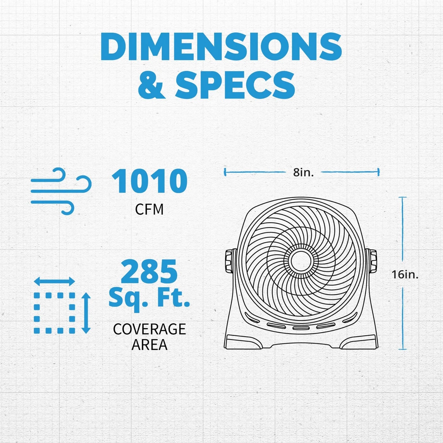 NewAir 12-inch Powerful Air Circulator Portable Fan in White