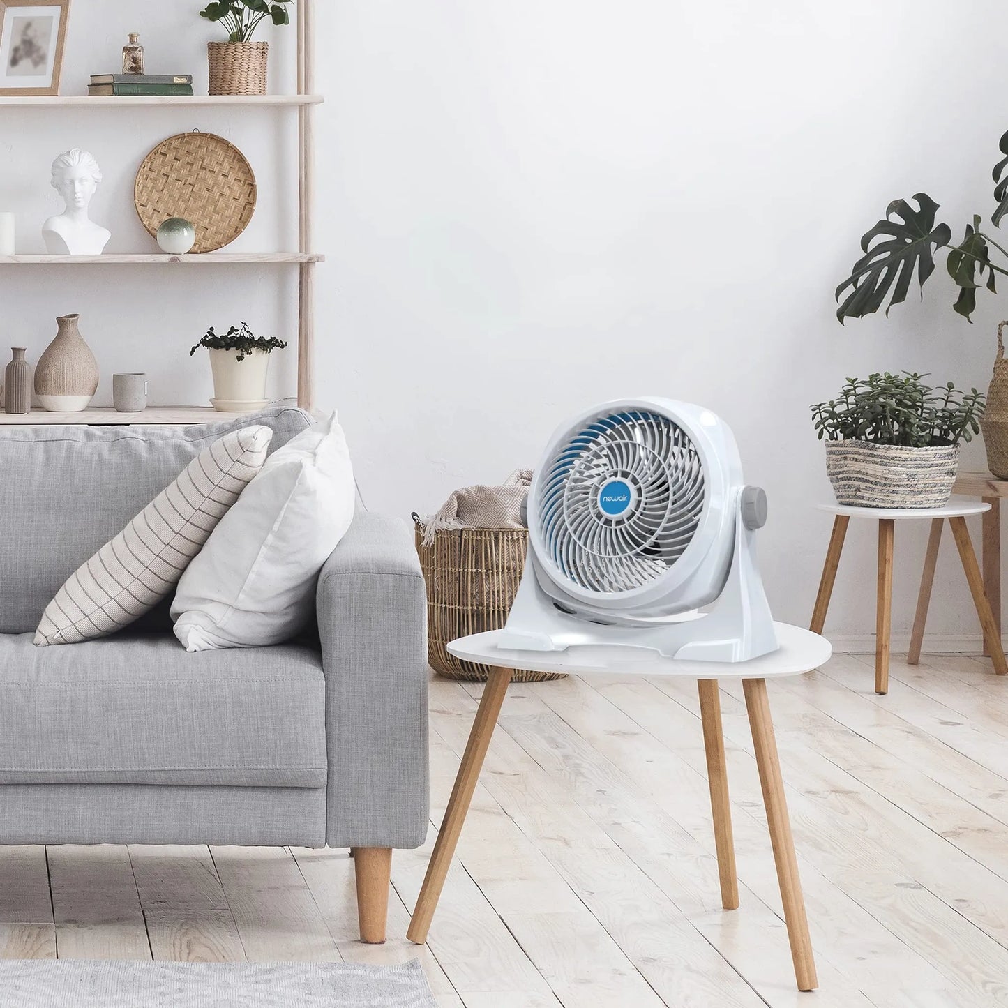 NewAir 12-inch Powerful Air Circulator Portable Fan in White