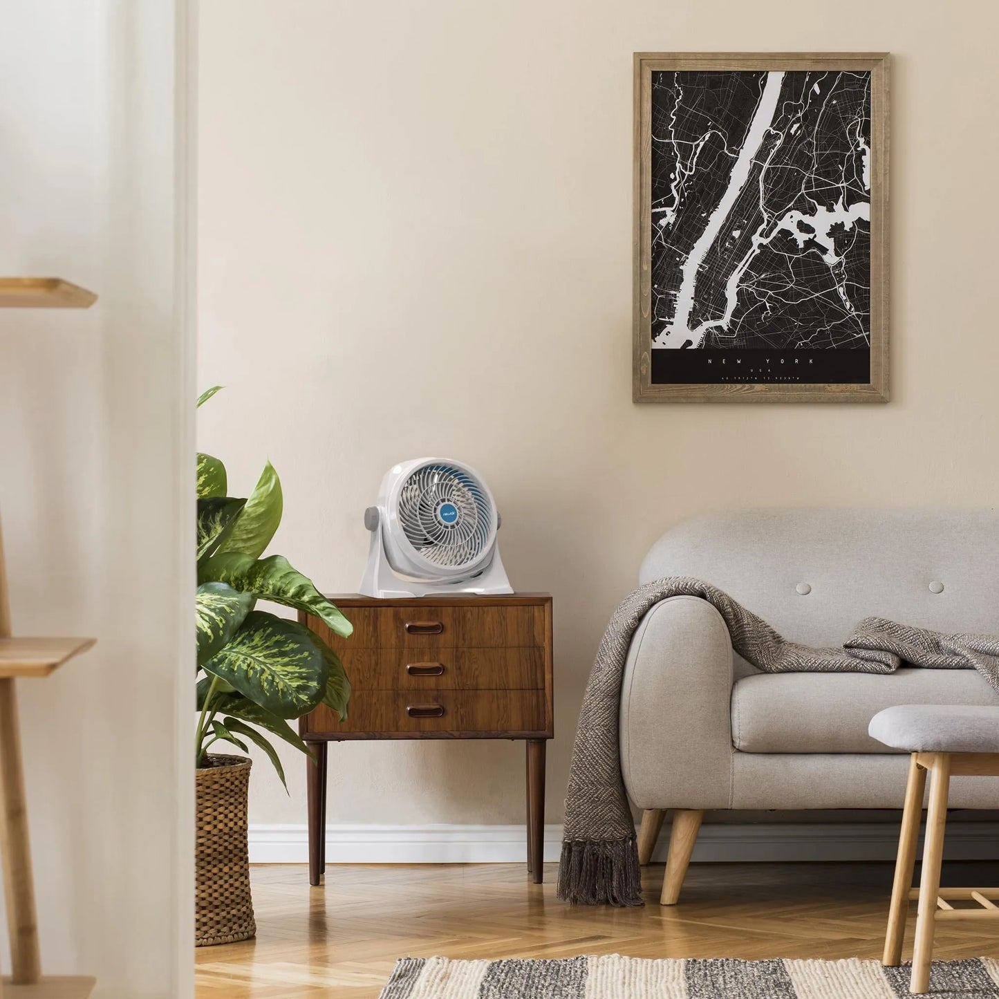 NewAir 12-inch Powerful Air Circulator Portable Fan in White