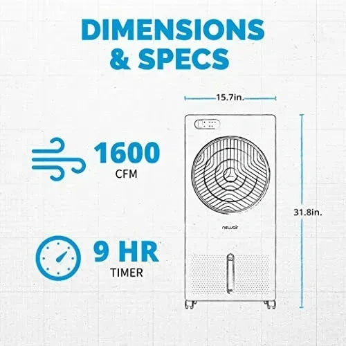 Newair Evaporative Air Cooler w/ CycloneCirculation