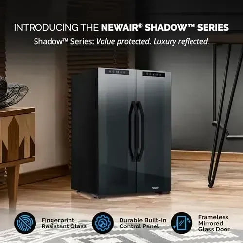 Newair Shadow Series Wine Cooler and Beverage Fridge