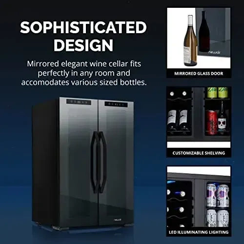 Newair Shadow Series Wine Cooler and Beverage Fridge