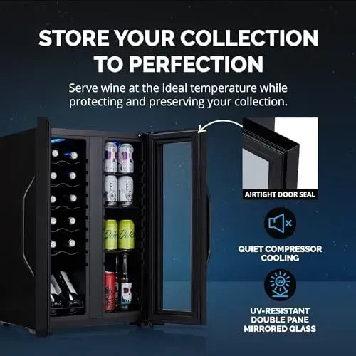 Newair Shadow Series Wine Cooler and Beverage Fridge