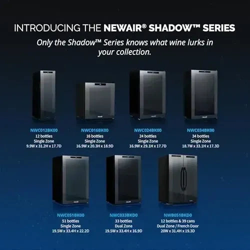 Newair Shadow Series Wine Cooler and Beverage Fridge
