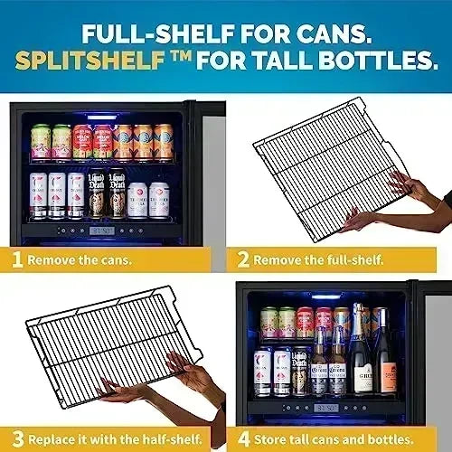 Newair 24 Bottles and 100 Cans Compact Fridge