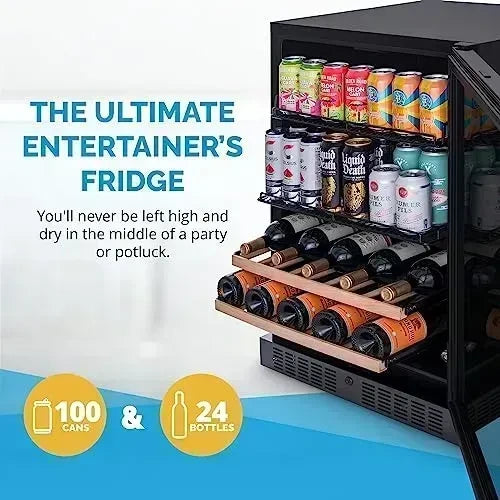 Newair 24 Bottles and 100 Cans Compact Fridge