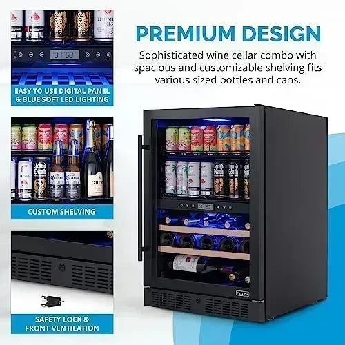 Newair 24 Bottles and 100 Cans Compact Fridge