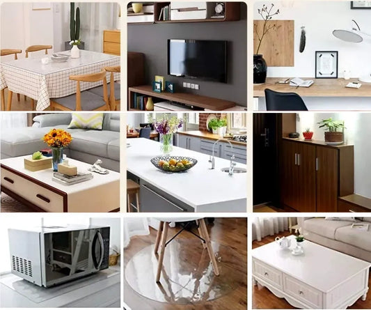 NECAUX 55 Inch Round Marble Tablecloth Protector (NEW)