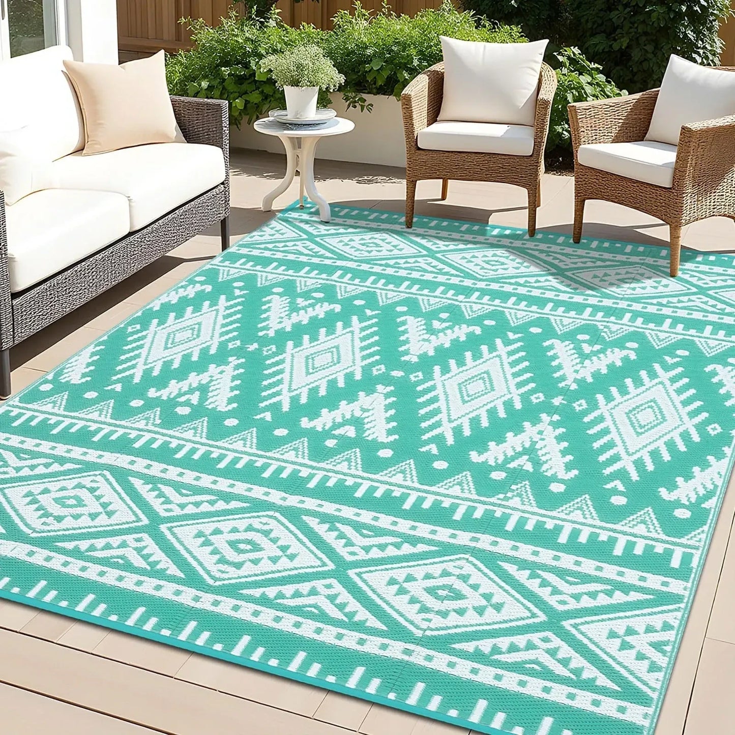 OLANLY Outdoor Rug Waterproof 10x14 ft (NEW)