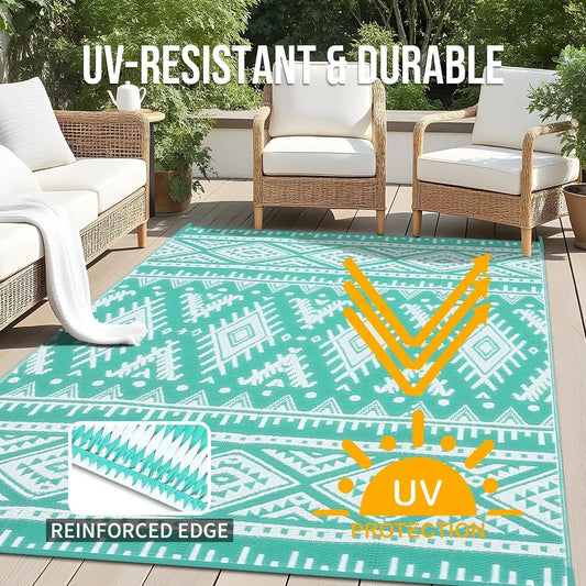 OLANLY Outdoor Rug Waterproof 10x14 ft (NEW)
