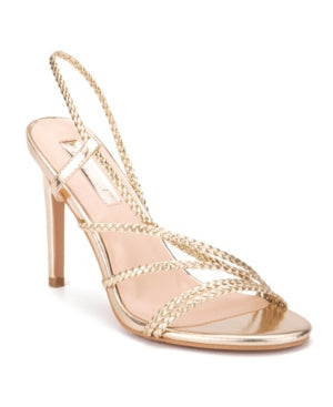 Olivia Miller Women’s Shoes  Runway Ladies Slip on Braided  Gold  Size 7.5