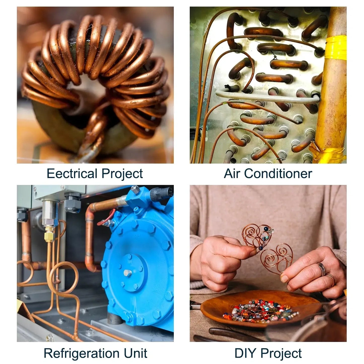 PATIKIL 11/16 Inch ID 3/4 Inch OD 0.04 Inch Thick 99.9% Copper Tube (NEW)