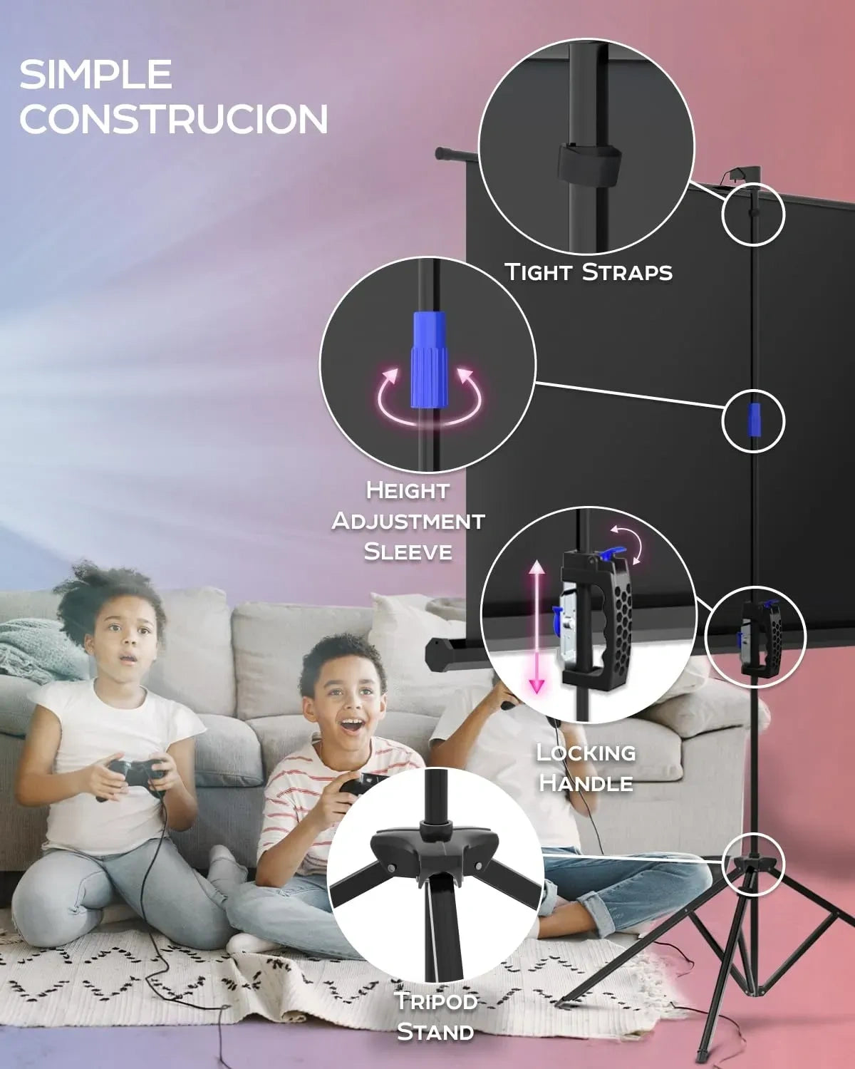 PropVue Projector Screen with Stand 60 inch (NEW)