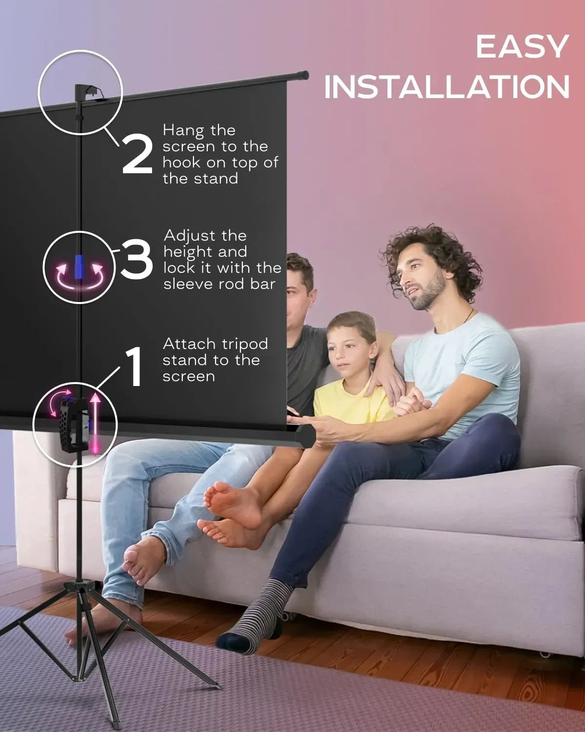 PropVue Projector Screen with Stand 60 inch (NEW)