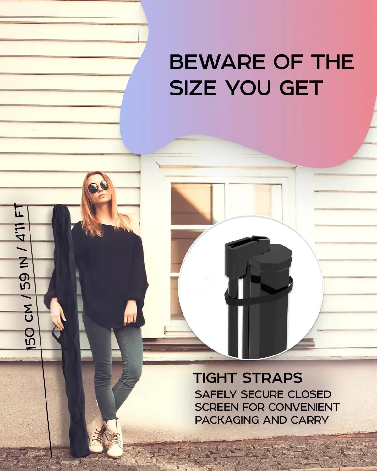 PropVue Projector Screen with Stand 60 inch (NEW)